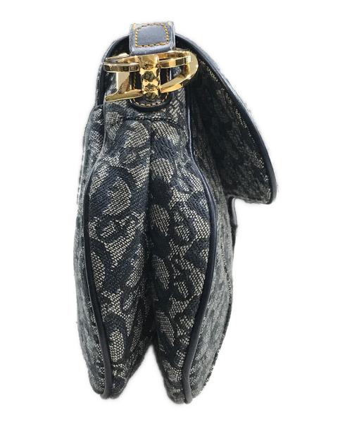 Christian Dior（クリスチャン ディオール）Christian Dior (クリスチャン ディオール) サドルバッグ ブルー×グレーの古着・服飾アイテム