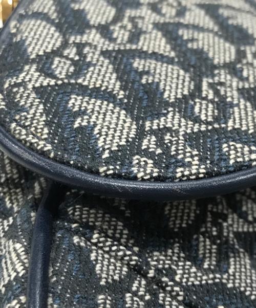 Christian Dior（クリスチャン ディオール）Christian Dior (クリスチャン ディオール) サドルバッグ ブルー×グレーの古着・服飾アイテム