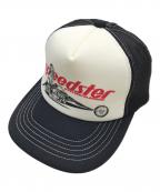 Hysteric Glamourヒステリックグラマー）の古着「SPEEDSTER メッシュキャップ」｜ブラック×ホワイト