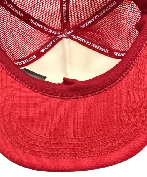 Hysteric Glamour（ヒステリックグラマー）Hysteric Glamour (ヒステリックグラマー) ONE PIECE (ワンピース) NAMI メッシュキャップ レッド×ホワイトの古着・服飾アイテム