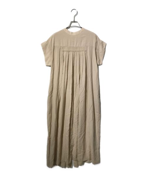 Spick and Span（スピック＆スパン）Spick and Span (スピック＆スパン) ボイルピンタックワンピース ベージュ サイズ:表記なしの古着・服飾アイテム