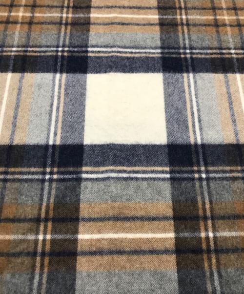 JOHNSTONS OF ELGIN（ジョンストンズ オブ エルガン）JOHNSTONS OF ELGIN (ジョンストンズ オブ エルガン) カシミヤ大判ストール ネイビー×ブラウンの古着・服飾アイテム