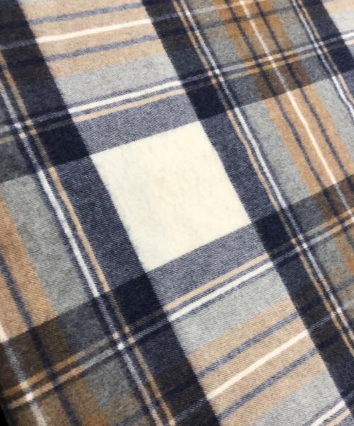 JOHNSTONS OF ELGIN（ジョンストンズ オブ エルガン）JOHNSTONS OF ELGIN (ジョンストンズ オブ エルガン) カシミヤ大判ストール ネイビー×ブラウンの古着・服飾アイテム