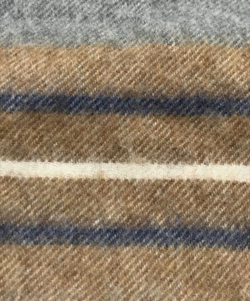 JOHNSTONS OF ELGIN（ジョンストンズ オブ エルガン）JOHNSTONS OF ELGIN (ジョンストンズ オブ エルガン) カシミヤ大判ストール ネイビー×ブラウンの古着・服飾アイテム