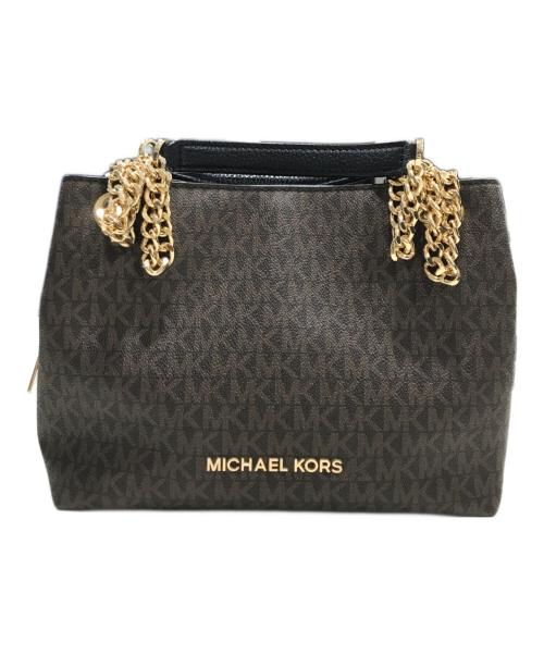 MICHAEL KORS（マイケルコース）MICHAEL KORS (マイケルコース) シグネチャーショルダーバッグ ブラウンの古着・服飾アイテム