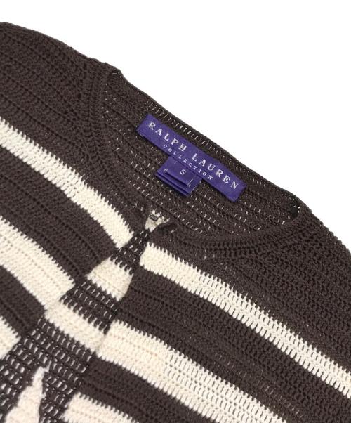 RALPH LAUREN COLLECTION（ラルフローレンコレクション）RALPH LAUREN COLLECTION (ラルフローレンコレクション) 総柄シルクカーディガン ブラウン×ベージュ サイズ:Sの古着・服飾アイテム