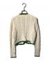 POLO RALPH LAUREN (ポロ・ラルフローレン) コントラストトリム ケーブルニット カーディガン ベージュ サイズ:M：18000円