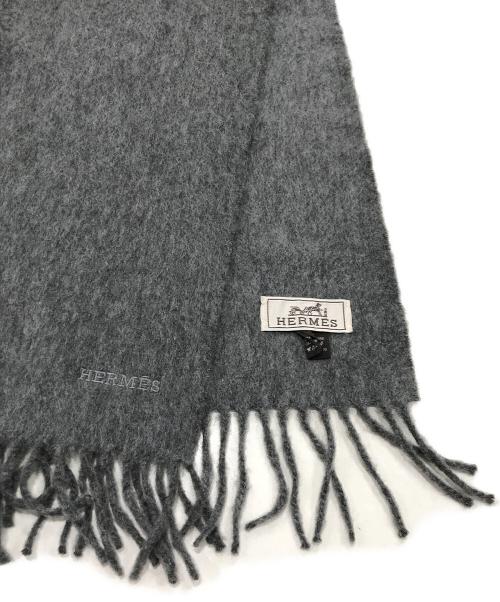 HERMES（エルメス）HERMES (エルメス) カシミヤストール グレーの古着・服飾アイテム