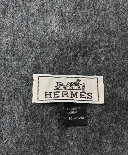 HERMES（エルメス）HERMES (エルメス) カシミヤストール グレーの古着・服飾アイテム