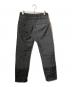 COMME des GARCONS HOMME PLUS (コムデギャルソンオムプリュス) ストライプ柄ポリ縮絨加工レイヤードパンツ/ダブルウエストパンツ グレー サイズ:S：14000円