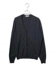 JOHN SMEDLEY（ジョンスメドレー）の古着「ウールニットカーディガン」｜グレー