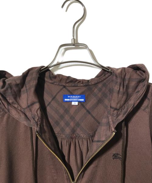 BURBERRY BLUE LABEL（バーバリー ブルー レーベル）BURBERRY BLUE LABEL (バーバリー ブルー レーベル) ワンピース チュニック パーカー ブラウン サイズ:SIZE 38の古着・服飾アイテム