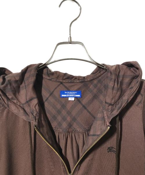 BURBERRY BLUE LABEL（バーバリー ブルー レーベル）BURBERRY BLUE LABEL (バーバリー ブルー レーベル) ワンピース チュニック パーカー ブラウン サイズ:SIZE 38の古着・服飾アイテム