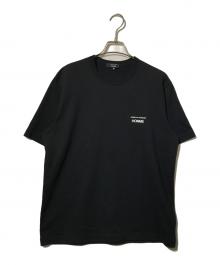 COMME des GARCONS HOMME（コムデギャルソン オム）の古着「ロゴプリント 綿天竺 半袖カットソ―/黒Tシャツ」｜ブラック
