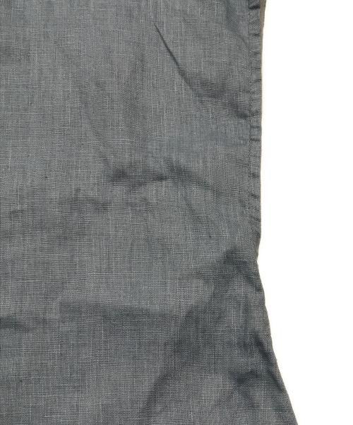 BEARDSLEY（ビアズリー）BEARDSLEY (ビアズリー) 裾レースリネンブラウス ブルー サイズ:Freeの古着・服飾アイテム