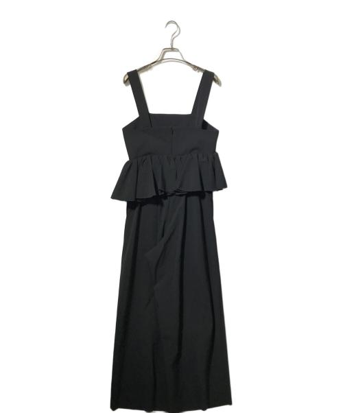 cygne（シーニュ）cygne (シーニュ) フリルオールインワン ブラック サイズ:Freeの古着・服飾アイテム