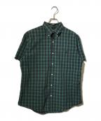 POLO RALPH LAURENポロ・ラルフローレン）の古着「シアサッカー半袖シャツ/コットンチェックシャツ」｜グリーン
