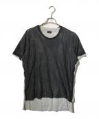 DIESELディーゼル）の古着「レイヤードメッシュTシャツ」｜ブラック