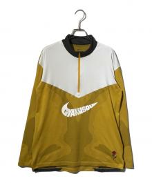 NIKE×UNDERCOVER×GYAKUSOU（ナイキ×アンダーカバー×ギャクソウ）の古着「ハーフジップシャツ」｜ホワイト×ブラウン