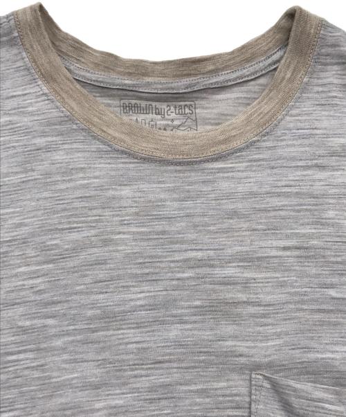 BROWN by 2-tacs（ブラウンバイツータックス）BROWN by 2-tacs (ブラウンバイツータックス) ポケットTシャツ ブラウン サイズ:Ｌの古着・服飾アイテム