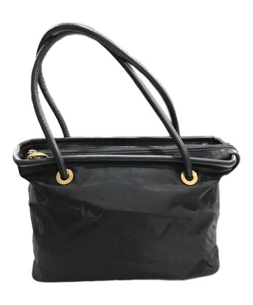 CELINE（セリーヌ）CELINE (セリーヌ) サークルロゴナイロントートバッグ ブラックの古着・服飾アイテム