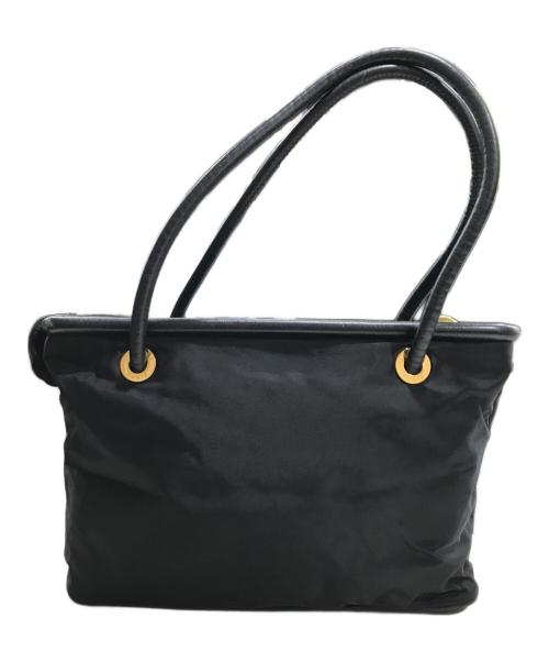CELINE（セリーヌ）CELINE (セリーヌ) サークルロゴナイロントートバッグ ブラックの古着・服飾アイテム