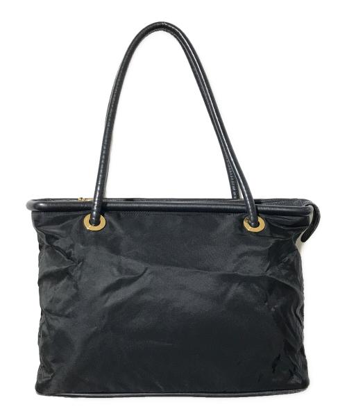 CELINE（セリーヌ）CELINE (セリーヌ) サークルロゴナイロントートバッグ ブラックの古着・服飾アイテム