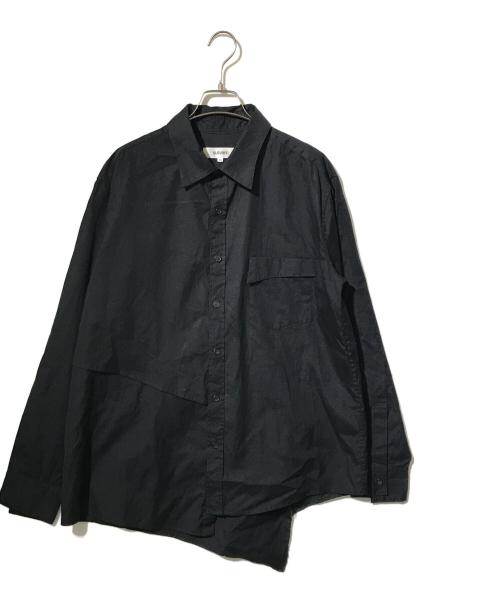 sulvam（サルバム）sulvam (サルバム) BODY OVERLAP STAND COLLAR SHIRT ブラック サイズ:Mの古着・服飾アイテム