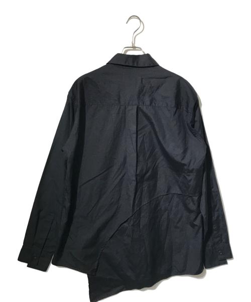 sulvam（サルバム）sulvam (サルバム) BODY OVERLAP STAND COLLAR SHIRT ブラック サイズ:Mの古着・服飾アイテム