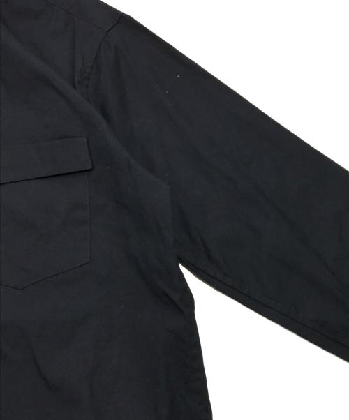 sulvam（サルバム）sulvam (サルバム) BODY OVERLAP STAND COLLAR SHIRT ブラック サイズ:Mの古着・服飾アイテム