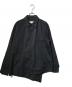 sulvam（サルバム）の古着「BODY OVERLAP STAND COLLAR SHIRT」｜ブラック