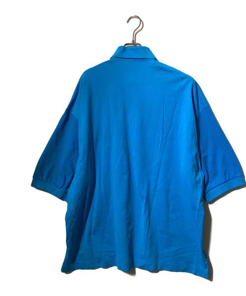 TOMORROW LAND（トゥモローランド）TOMORROW LAND (トゥモローランド) コットンピケ×ジャージー ビッグポロシャツ ブルー サイズ:Mの古着・服飾アイテム