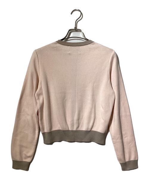 CAPRINO（カプリーノ）CAPRINO (カプリーノ) カシミヤブレンドクルーネックカーディガン/カシミヤカーディガン ピンク サイズ:Freeの古着・服飾アイテム