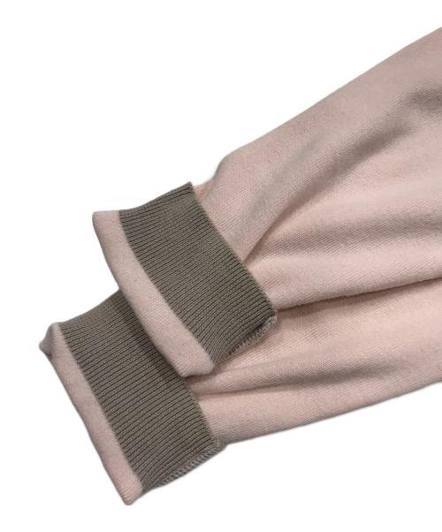 CAPRINO（カプリーノ）CAPRINO (カプリーノ) カシミヤブレンドクルーネックカーディガン/カシミヤカーディガン ピンク サイズ:Freeの古着・服飾アイテム