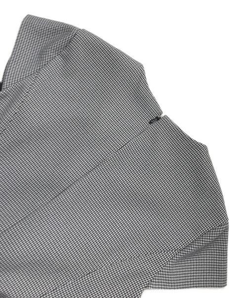 Audire（アウディーレ）Audire (アウディーレ) ハウンドトゥースフレアワンピース/フレンチスリーブワンピース グレー サイズ:Sの古着・服飾アイテム