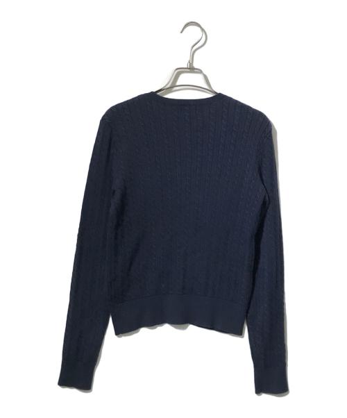 POLO RALPH LAUREN（ポロ・ラルフローレン）POLO RALPH LAUREN (ポロ・ラルフローレン) ケーブルニットカーディガン ネイビー サイズ:ＸＬの古着・服飾アイテム