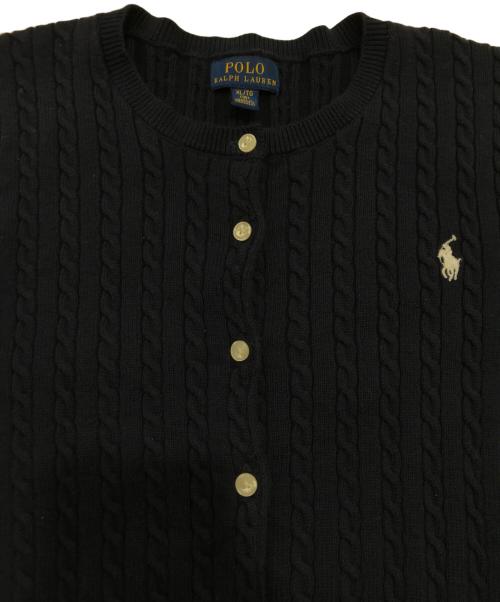 POLO RALPH LAUREN（ポロ・ラルフローレン）POLO RALPH LAUREN (ポロ・ラルフローレン) ケーブルニットカーディガン ネイビー サイズ:ＸＬの古着・服飾アイテム
