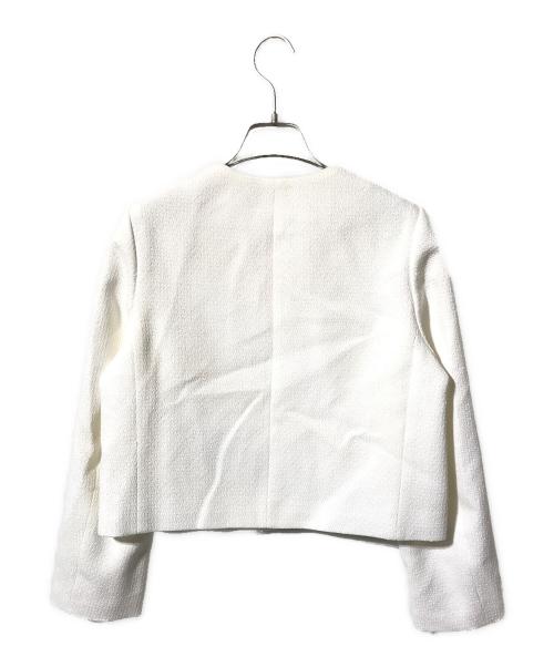 ANAYI（アナイ）ANAYI (アナイ) ドビーツイードクルージャケット ホワイト サイズ:SIZE 36の古着・服飾アイテム