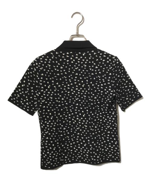 MaxMara（マックスマーラ）MaxMara (マックスマーラ) S/Sニットポロシャツ ブラック×ホワイト サイズ:M 未使用品の古着・服飾アイテム