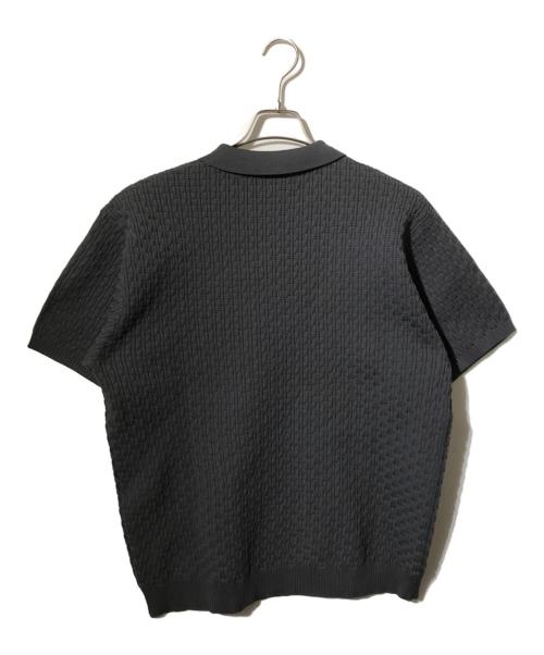 HUF（ハフ）HUF (ハフ) ジャガードロゴポロシャツ グレー サイズ:Ｌの古着・服飾アイテム