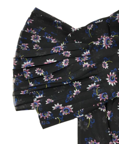 KENZO（ケンゾー）KENZO (ケンゾー) 花柄フレアスリーブシアーシャツ/半袖シャツ ネイビー サイズ:34の古着・服飾アイテム