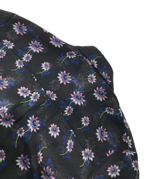KENZO（ケンゾー）KENZO (ケンゾー) 花柄フレアスリーブシアーシャツ/半袖シャツ ネイビー サイズ:34の古着・服飾アイテム