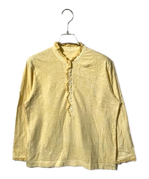 45R（フォーティファイブ・アール）45R (フォーティファイブ・アール) 天竺の四角ヘンリーネックTシャツ イエロー サイズ:SIZE 3の古着・服飾アイテム