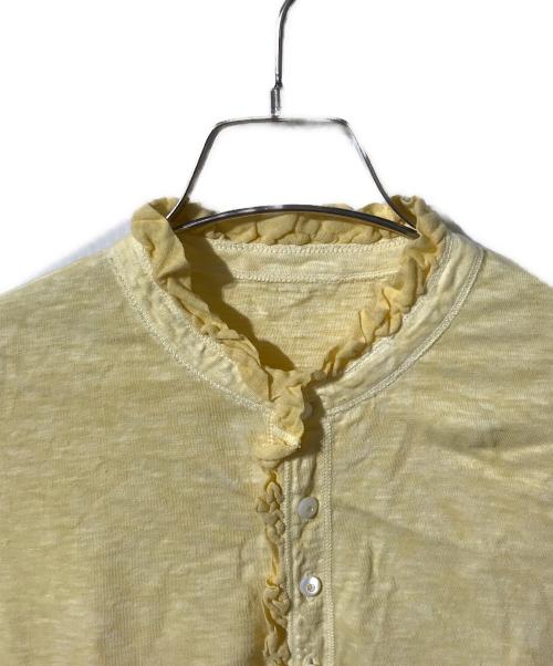 45R（フォーティファイブ・アール）45R (フォーティファイブ・アール) 天竺の四角ヘンリーネックTシャツ イエロー サイズ:SIZE 3の古着・服飾アイテム