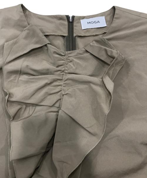 MOGA（モガ）MOGA (モガ) メモリータフタフリルワンピース ブラウン サイズ:2の古着・服飾アイテム