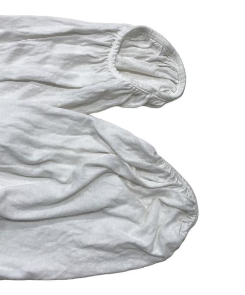 nest Robe（ネストローブ）nest Robe (ネストローブ) [UpcycleLino] 切替えフリルカットソーブラウス ホワイト サイズ:freeの古着・服飾アイテム