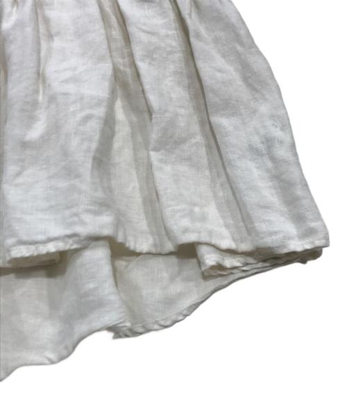 nest Robe（ネストローブ）nest Robe (ネストローブ) リネン天然染めギャザーブラウス ベージュ サイズ:Freeの古着・服飾アイテム