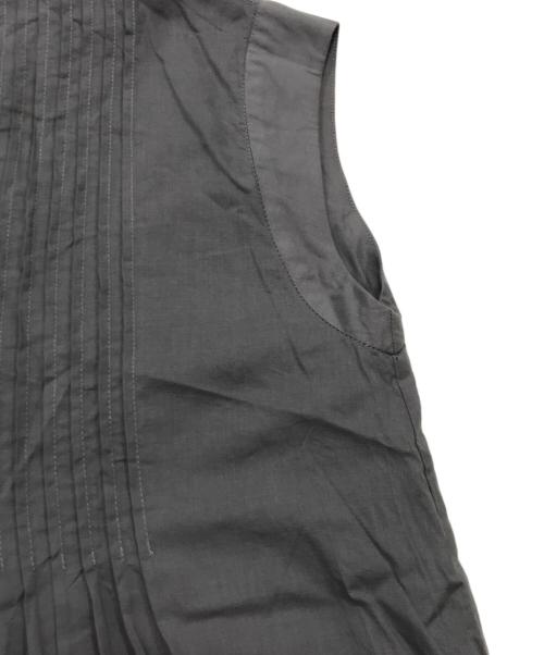 THREE DOTS（スリードッツ）THREE DOTS (スリードッツ) Cotton loan tuck dress ブラウン サイズ:xsの古着・服飾アイテム