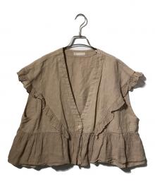 nest Robe（ネストローブ）の古着「25リネンフリルベスト」｜ブラウン
