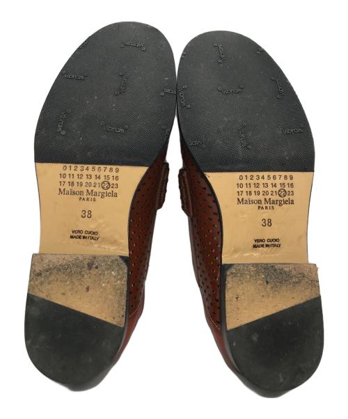 Maison Margiela（メゾンマルジェラ）Maison Margiela (メゾンマルジェラ) スムースグロスレザーローファー ブラウン サイズ:38の古着・服飾アイテム